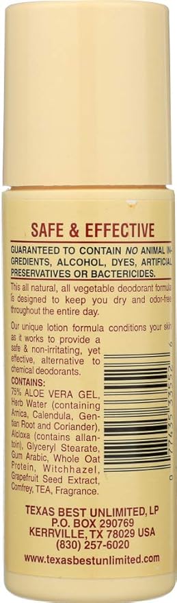 Alvera Roll-on Deodorant Aloe Based &amp Almonds - 3 fl. oz (89 ml) (Pack of 6)