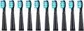 20pcs Tooth Brush Head Compatible for Seago-507B/908/909/917/610/659/719/910/575/551/548 Toothbrush Deep Clean Bristle(Black)