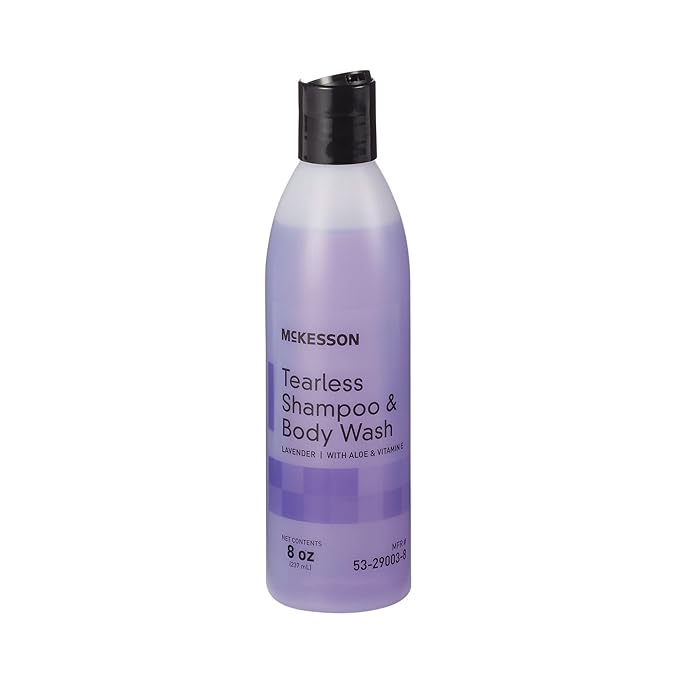 McKesson Tearless Shampoo and Body Wash with Aloe and Vitamin E Lavender Scent 8 oz 48 Count