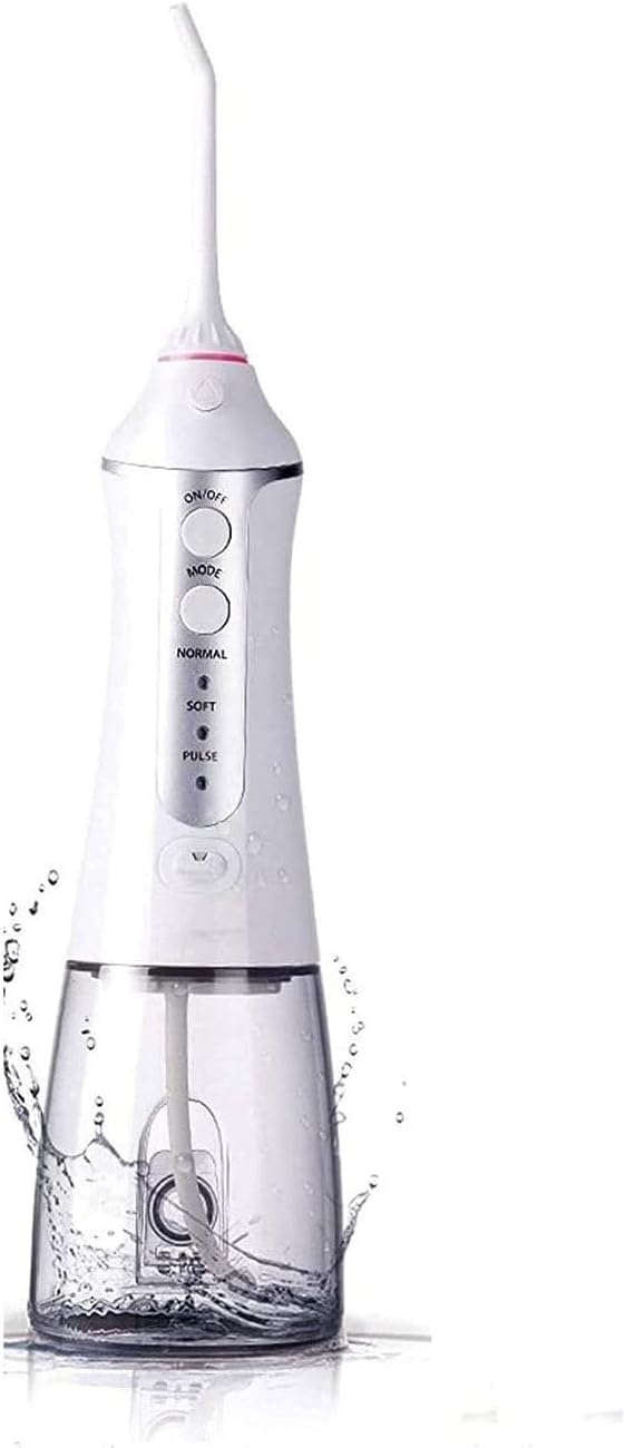 Water Flosser Cordless for Teeth - 3 Modes Dental Oral Irrigator Portable Water Pick Teeth Cleaner for Home Travel IPX7 Waterproof USB Rechargeable 300ML Water Tank