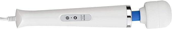Strong Vibration Electric Massager Handheld Wired Design for Back Relief (White)
