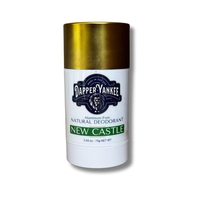 Dapper Yankee New Castle Men's Deodorant - Long-Lasting Aluminum-Free Natural Deodorant for Men - Paraben-Free Baking Soda Free - Will Not Stain Clothes