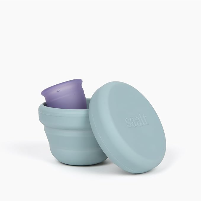 Saalt Travel Kit - Easy Cleaning for Public Restroom School or Travel with a Menstrual Cup or Menstrual Disc - Reusable Travel Bag Wash Squeeze Bottle Compact Sanitizer