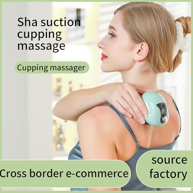Electric Cupping Massager12th Gear Cupping Set Magnetic Bead Negative Pressure gua sha HeatingRechargeable Compact and Portable