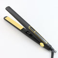 Professional Hair Straightener with Gold Titanium Plates 5 Temperature Settings LCD Display Black (1inch)