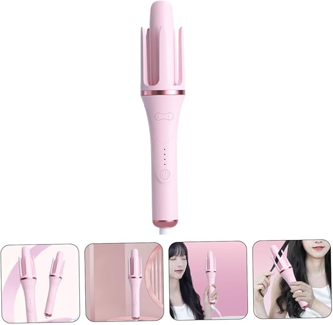 Automatic Hair Curler with Temperature Fast Heating Electric Curling Iron for Women Safe for Wet and Dry Hair Portable US Plug