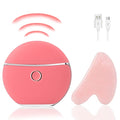 Electric Gua sha with Manually Gua Sha Facial Body Sculpting Gua Sha Massager Anti Aging Facial Beauty Instrument Scraping Massage Beauty Scraping Instrument Hand Scraping Tools (Pink)