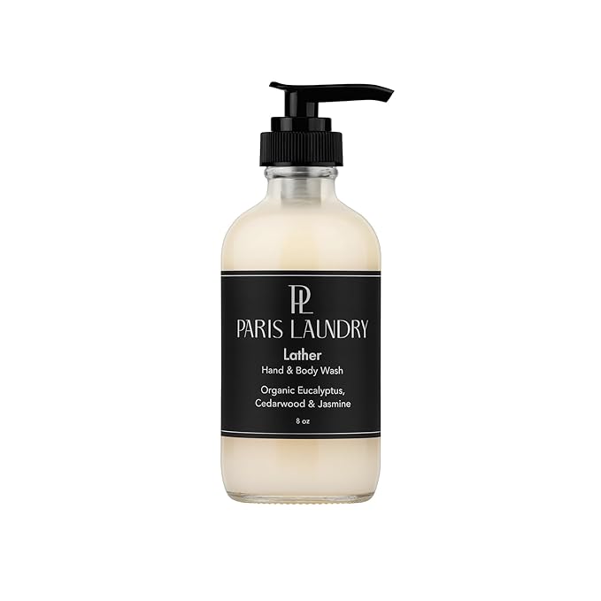 PARIS LAUNDRY Lather Hand &amp Body Wash – Eucalyptus Cedarwood &amp Jasmine – Luxurious Moisturizing Botanical Body Wash