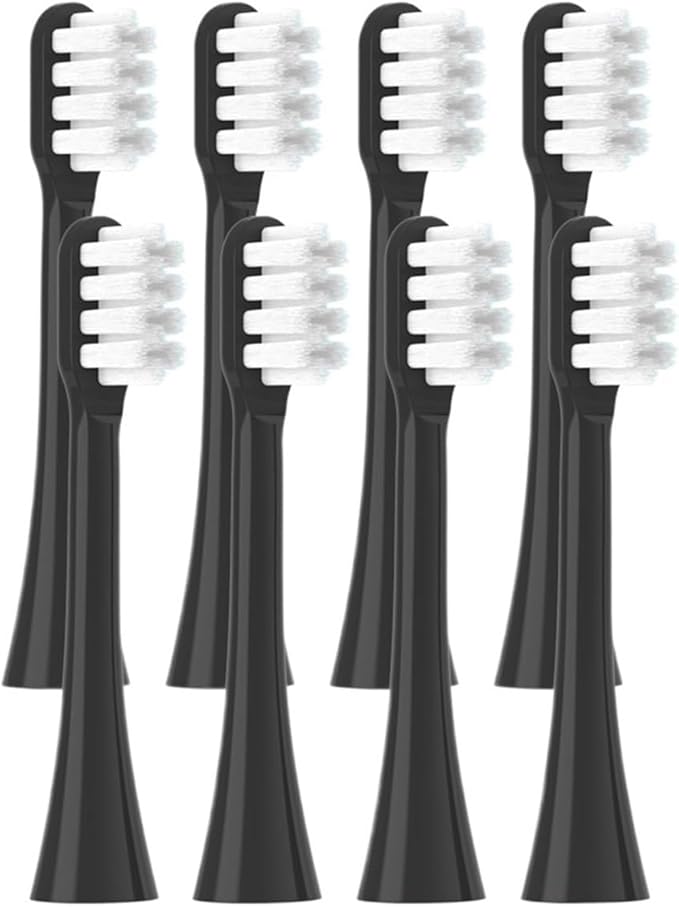 20PCS Replacement Toothbrush HeadsCompatible for SOOCAS X3S/X3U/X5 Electric Tooth Brush Soft Bristle Nozzles(20 Black Soft)