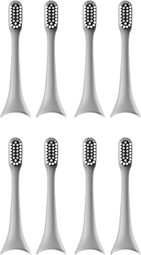 8 pcs Toothbrush HeadCompatible for ENCHEN Aurora T+/T2 Electric Head Accessories Adult Replacement Brush Nozzle(Grey 8pcs)