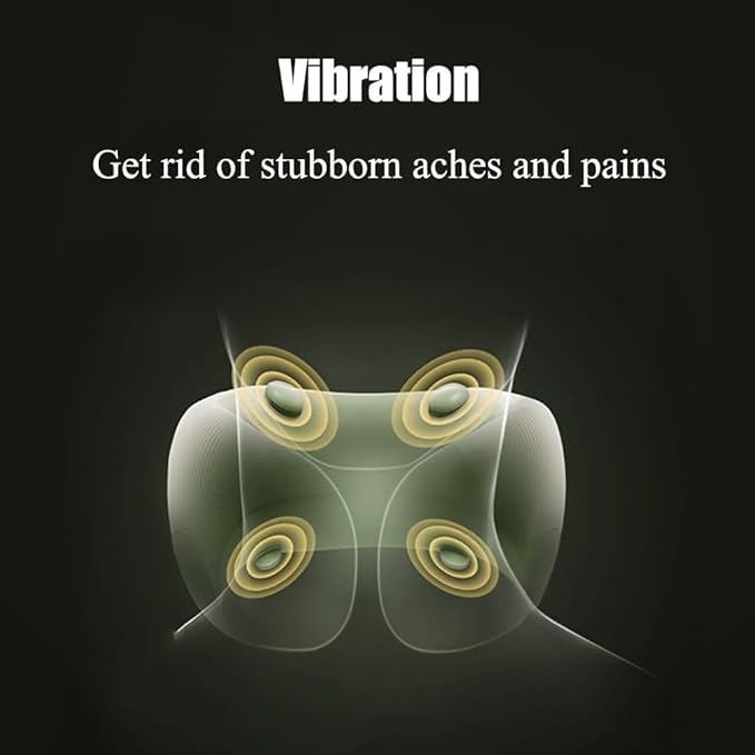 FoRes Cervical Brace Neck Support Brace 360° Ring Neck Support 3 Massage Modes 2 Levels of Constant Temperature Hot Compress for Pressure Relief Comfortable (Size : Large)