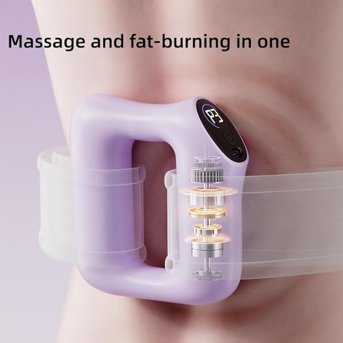 Fast Fat Burning Yoga Ring MassagerFascia Rings MassagersFat Removal and Massage 2 in 1Multifunctional Full-Body Fascia RingsAdjustable 3 Modes/5 Levels of Intensity Massages (Purple)