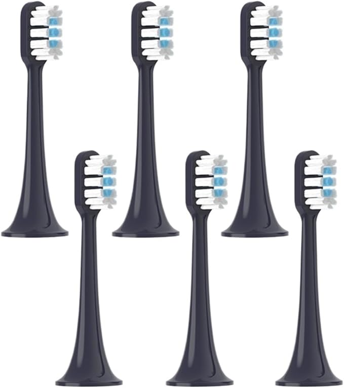 Electric Toothbrush Heads Suitable for T700/T300/T500 T500C Models(White blue-6pcs)