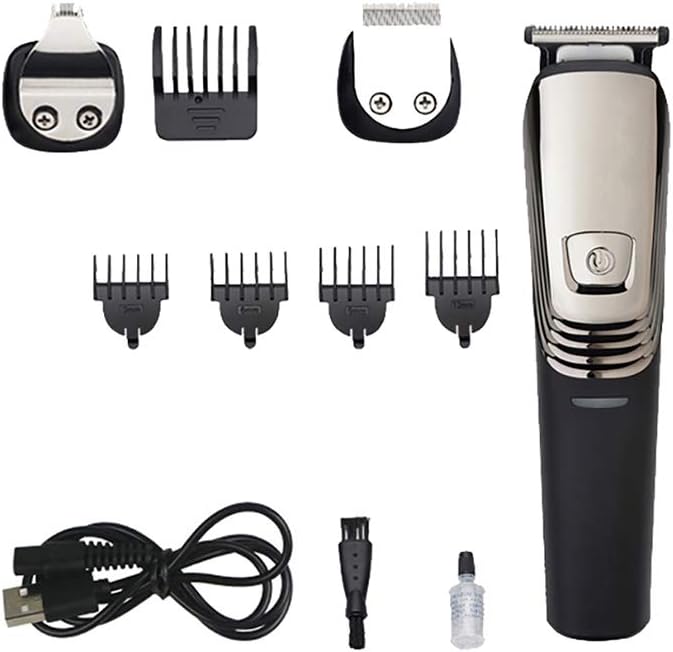 QWEASDF 3-in-1 Multifunctional Electric Hair Clipper Kit Beard Trimmer Nose Trimmer Body Shaver Side Trimmer Waterproof Blade USB Charging Use for The Whole Family