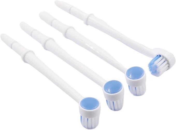 4pcs Water Flosser Brush Head Tips Replacement Tips - Compatible with Waterpik WP-100 WP-100W WP-260
