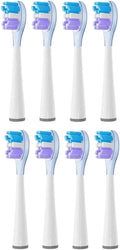 Toothbrushes Head Compatible for Y1S/Y4/U1/U2/U3/P1/P4(8pcs Pruple)