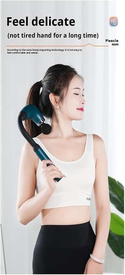 Bent Hook Fascia Electric Massage Gun(Black)