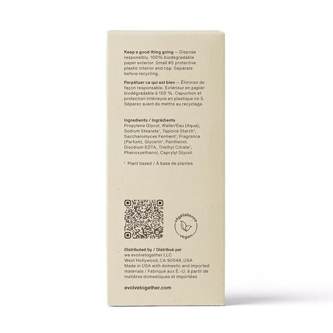 evolvetogether Aluminum Free Natural Deodorant for Women &amp Men | Vetiver &amp Cedarwood | Neutralizes Odors Soothes Skin | Vegan Cruelty-Free Baking Soda Free | Havana 1.69 Oz