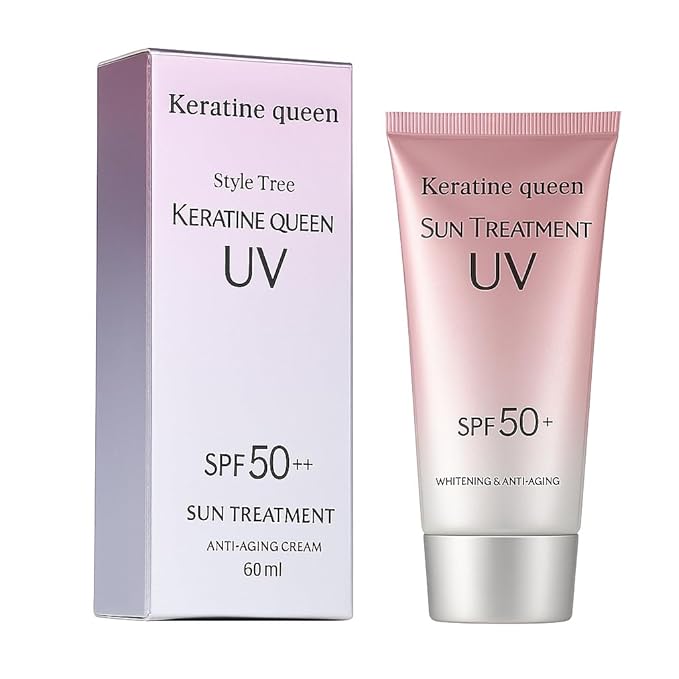 Style Tree Keratine Queen Sun Treatment UV SPF 50+++ Sunscreen – Whitening &amp Anti-Aging Cream for Face &amp Body Water-Resistant 60ml