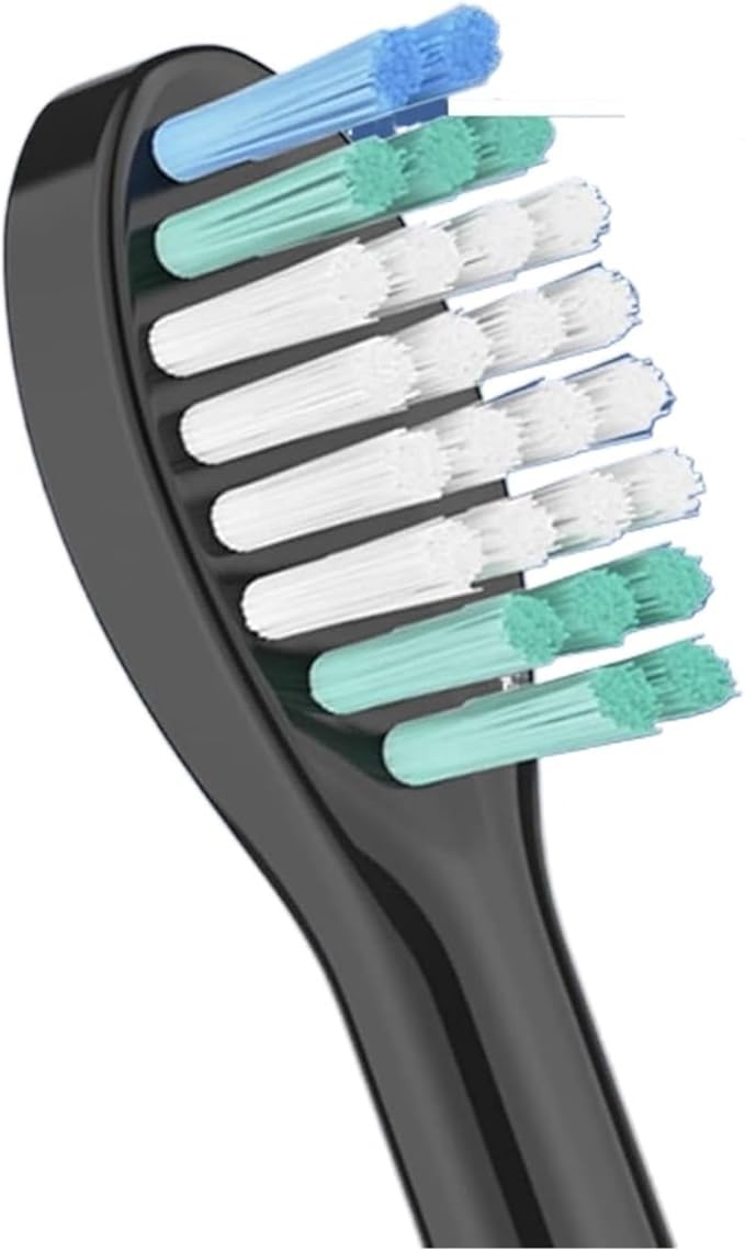 Replacement Toothbrush HeadsCompatible for Aquasonic Black Pro Series Duo Electric Refill Bristles(10pcs Black)