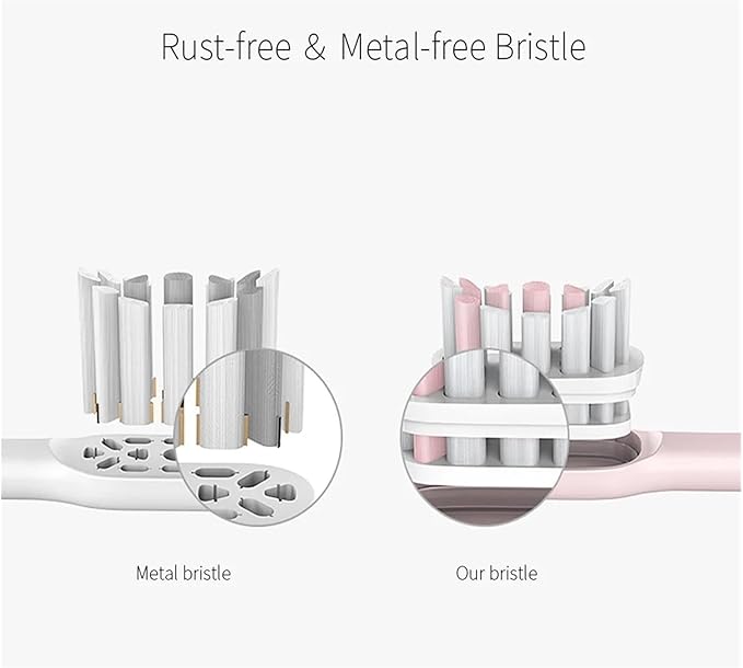 Compatible for X1 X3 X3U X5 Replacement Toothbrush Head Brush Pink(4PCS)
