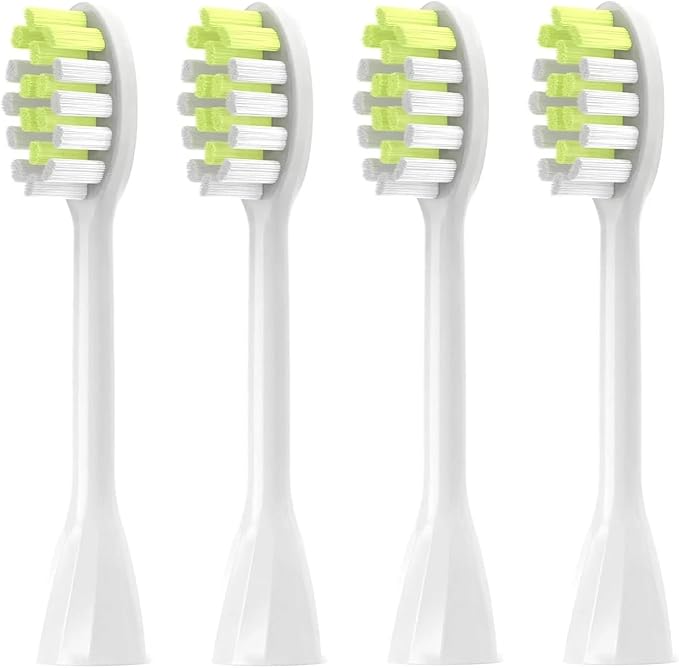 4Pack Replacement Toothbrush Heads Compatible with Ph One Soni Care Electric Head HY1100 HY1200 BH1022(White)