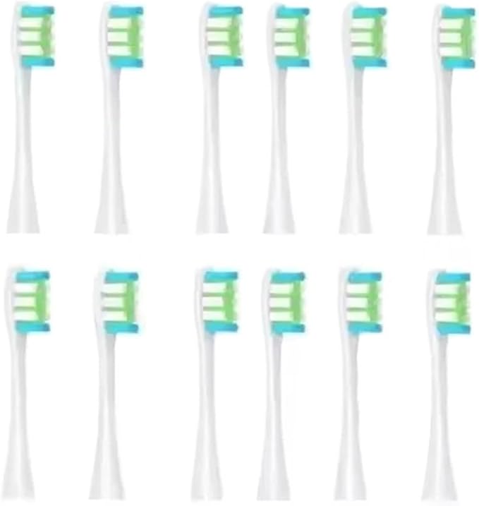 8/12Pcs Soft Vacuum Bristle Toothbrush Heads for Electric Sonic Replacement Brushes(12pcs White)