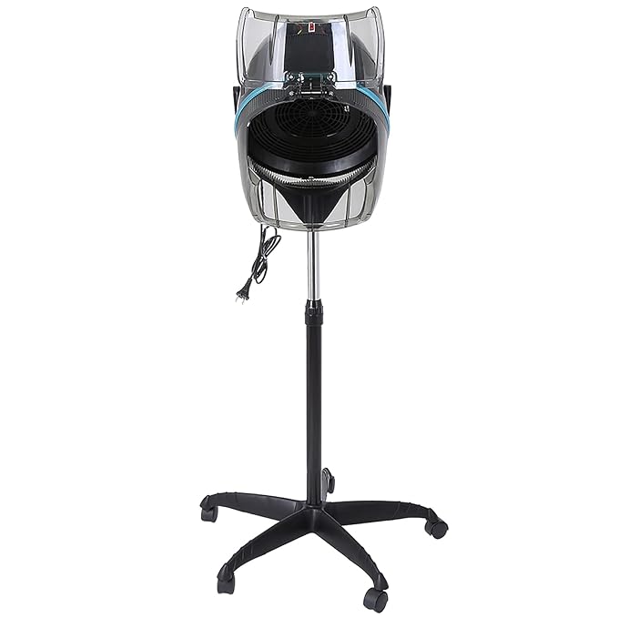 Professional Floor Bonnet Hair Dryer with Wheels Stand Up Rolling Hair Dryer Stand Hair Dryer Hair Bonnet Dryer Salon Hair Styling Tools Hair Dryer with Wheels Adjustable Hooded