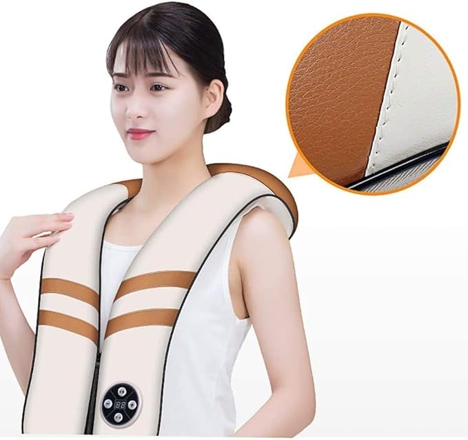 Neck Shoulder Back Massager with Heat - Shiatsu Neck Massager Present for Men/Women/Mom/Dad - Deep Kneading Massage for Neck Back Shoulder Waist Leg Feet and Muscle