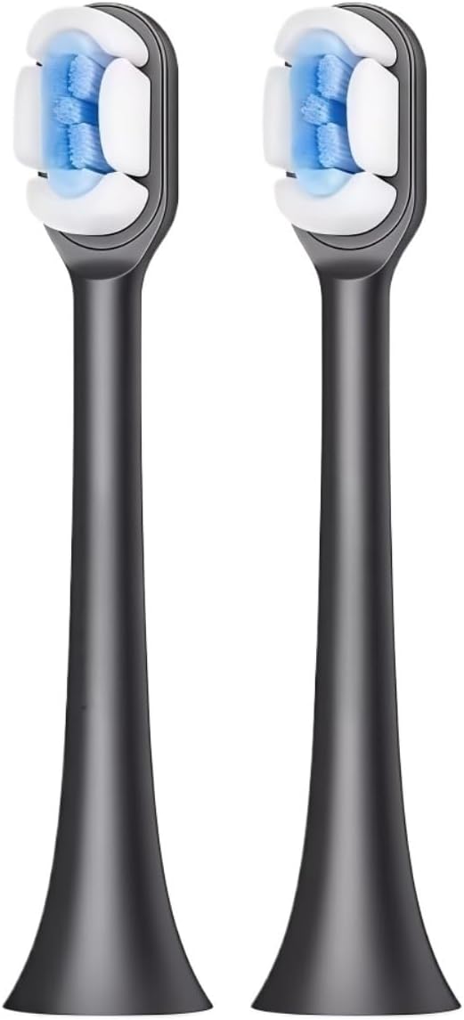 Electric Toothbrush Heads Replacement Compatible with SOOCAS X1 X3 X3U X5 Teeth Brush Replacement Heads(2 Pcs Black)