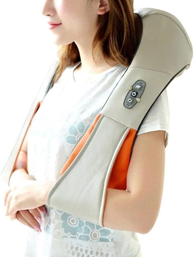 Neck Massager Shiatsu Back Shoulder with Heat Portable Rechargeable Massagers for and Pain Relief Electric Pillow Gift for Women