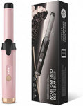 USB Rechargeable Cordless Curling Iron &amp Straightener 2-in-1 Mini Travel Hair Styler with Dual Temperature Settings Ceramic Portable Curling Wand for On-The-Go Touch-Ups(Gold)