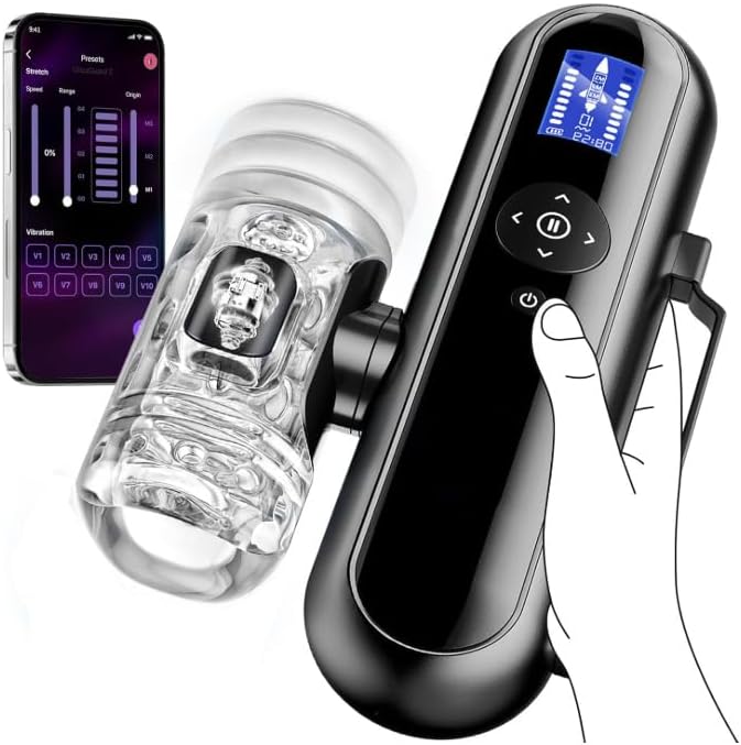 Male Mastusbafor with 10 Vibration Sucking APP Control Vibration Modes Automatic Tight Sleeve Hoodies Male Masterburbatar Hands Free Masterburbatar Life Size Machine Thrusting Machine Devices RAZ364
