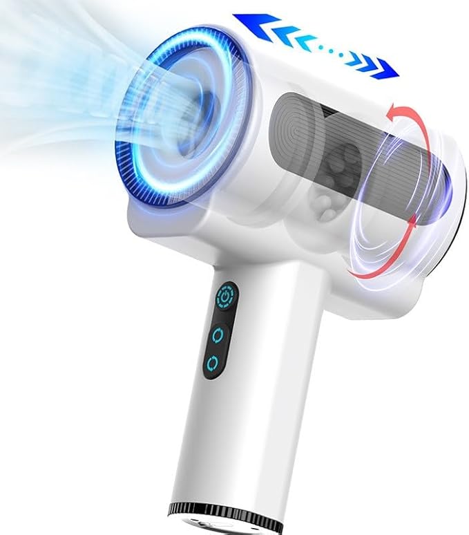 Portable Tool Hair Dryer Shaped Men's Fitness Equipment Smart Rotation Multi-Frequency