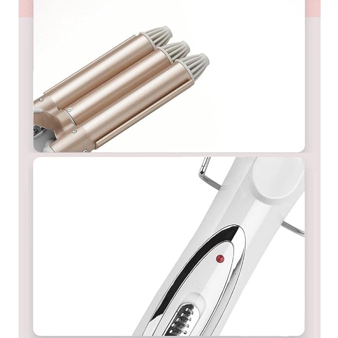 Professional Hair Curler with Adjustable Temperature and 3 Barrel Design 22mm