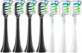 Sonic Electric Toothbrush HeadsCompatible for Xiaomi SOOCAS X3 X5 X3U X1 V1 V2 Replacement Nozzles with Anti-dust Cap(3White 4Black)