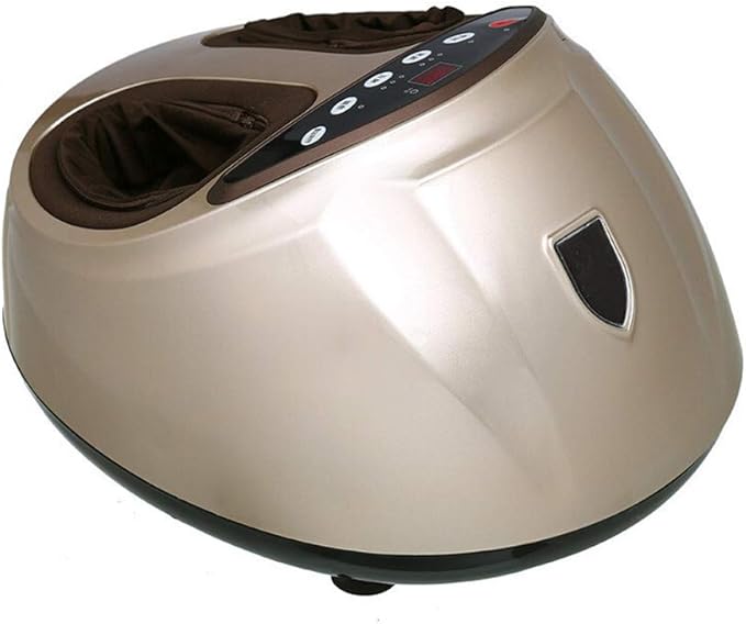 XUEPING Foot Massager Electric Foot Massage Machine Foot Massager Multifunction Constant Temperature Timing Heating Foot Kneading Machinered Gold White (Color : Gold)