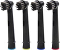 Black Bamboo Charcoal Brush Heads Compatible for Oral B Electric Toothbrush Advance Power/Pro Health/Triumph/3D Excel/Vitality Precision(4pcs Black)