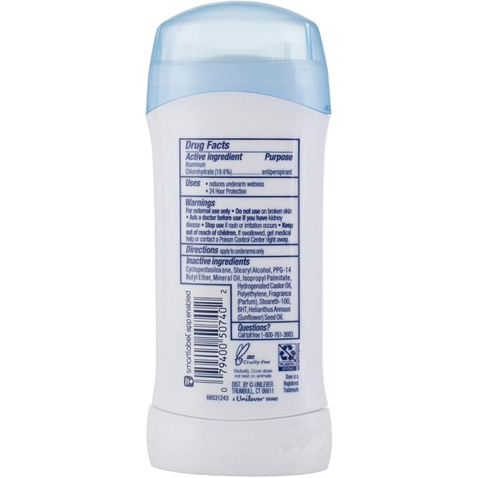 Dove Anti-Perspirant Deodorant Sensitive Skin 2.60 oz (Pack of 12)