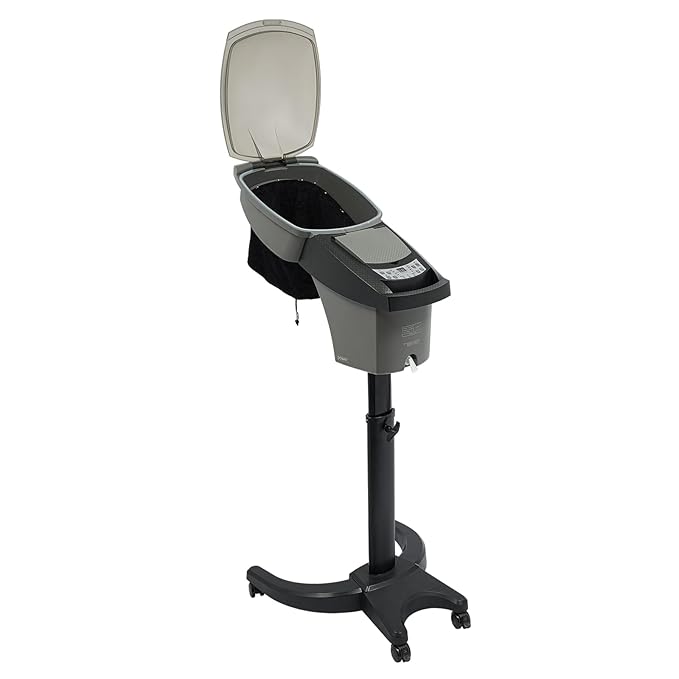 Professional Hair Steamer Hairdressing Care and Color Processor for Salons and Stylists Standing Type 700 Watts Durable Base on Rolling Casters