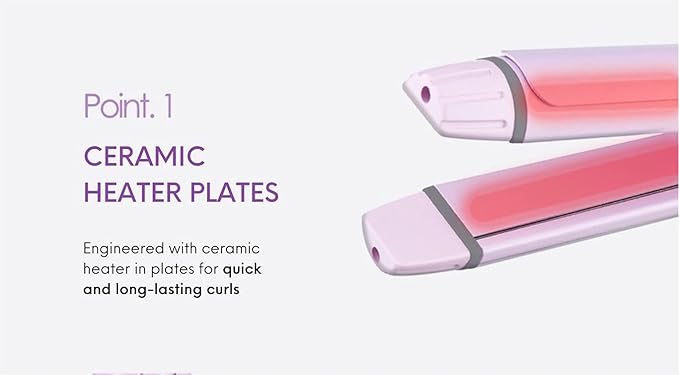 Repit 2-in-1 Curl &amp Flat Iron 1.5 inch (36mm) with Storage Cover- Advanced Ceramic Heating Plates &amp Universal Free Voltage - Straightener and Curler | RepitUSA