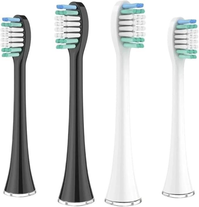 16pcs Replacement Toothbrush Heads Compatible for AquaSonic Black Series/Series Pro/Vibe Bristle Nozzle(16PCS White)