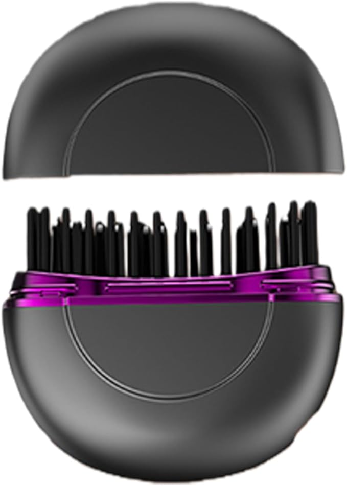 Mini-Hair Straightener Brush for Hair Cordless Hair Straightener &amp Styler Comb Portable Hair-Brush for Travel Constant Heat Technology for Even Temperature Distribution