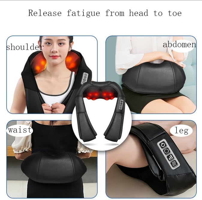 Multi functional massager with three levels of adjustmentShiatsu Neck Back and Shoulder Massager with HeatElectric Deep Tissue 3D Kneading Massage Pillow for Back Calf Legs Full Body Muscle Relax
