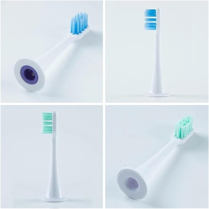 Compatible for Xiaomi Mijia T300/T500/T700 Sonic Electric Toothbrush Heads Replaceable Refill Nozzles 4 Colors with Anti-Dust Caps 4/20Pcs(10White10Blue)