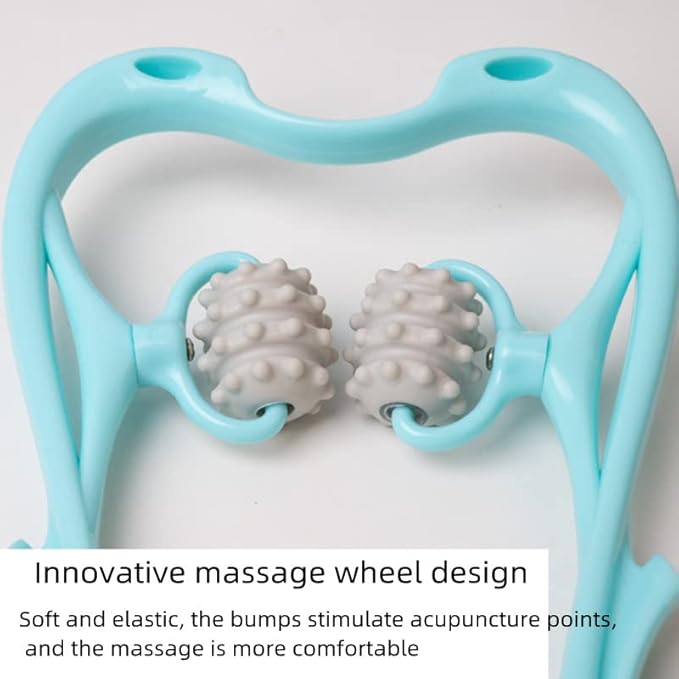 Shoulder Head Massage Neck Massager Clip Artifact Manual Cervical Spine Manual (Blue)
