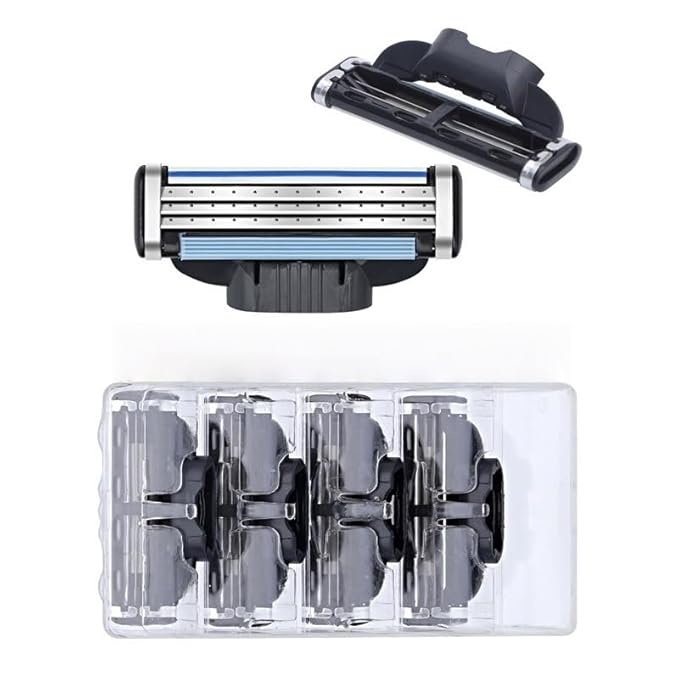 Safety Razor Stainless Steel 3-Layer Razor Blade - 24 Count Sharp and Wear-Resistant Stainless Razor Blades for Men