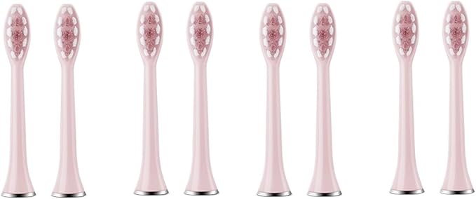 Compatible for SUBORT S7 Brush Heads Toothbrush Accessories Replacement(8 Pink Brush Head)