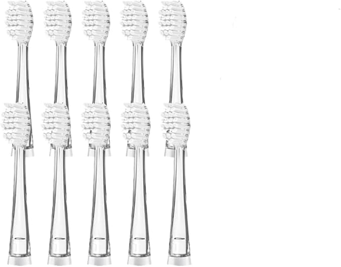 10PCS Kid's Replacement Toothbrush Heads Soft Bristle Replaceable Brush for Seago SG977/EK6/EK7/SG513 Electric(Smaller)