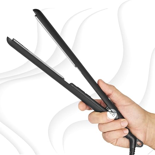 StyleCraft STAY-TEMP Professional 1-Inch Titanium Flat Iron Titanium Ultra-Thin Hair Straightener for All Hair Types